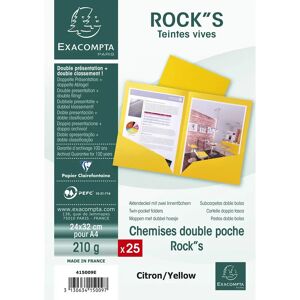 Dossier EXACOMPTA - 24x32cm - A4 - Citron Jaune - Publicité Dossier EXACOMPTA - 24x32cm - A4 - Citron Jaune - Publicité