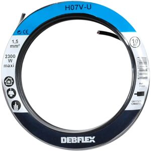 Câble rigide en cuivre Debflex 1,5mm² Noir - Câble électrique Câble rigide en cuivre Debflex 1,5mm² Noir - Câble électrique