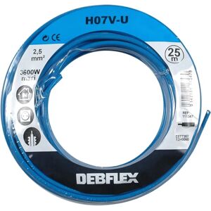 Câble en cuivre DEBFLEX 2,5mm² Bleu - 25m - Câble électrique Câble en cuivre DEBFLEX 2,5mm² Bleu - 25m - Câble électrique