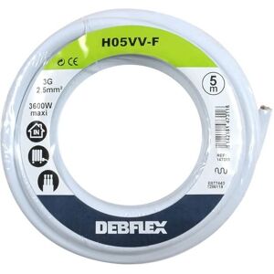 Câble souple H05VV-F 3G 2,5mm² DEBFLEX 5m Câble souple H05VV-F 3G 2,5mm² DEBFLEX 5m