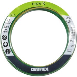 Câble électrique PVC souple DEBFLEX - 10m - Jaune/Vert - HO7V-K Câble électrique PVC souple DEBFLEX - 10m - Jaune/Vert - HO7V-K