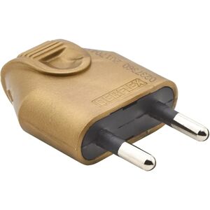 DEBFLEX 713030 - Fiche électrique - Or - 220 V, mâle, protection sortie droite DEBFLEX 713030 - Fiche électrique - Or - 220 V, mâle, protection sortie droite