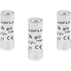 Debflex Ceramic Fuse with Indicator 2A 8.5x23mm Set of 3 - Fuse Debflex Ceramic Fuse with Indicator 2A 8.5x23mm Set of 3 - Fuse