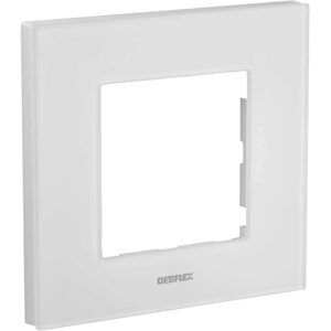 DEBFLEX 742121 White Glass Wall Plate - Electrical Wall Plate DEBFLEX 742121 White Glass Wall Plate - Electrical Wall Plate