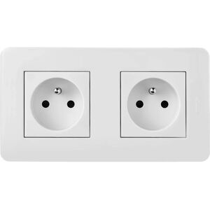 DEBFLEX White Double Socket - Series Casual - Electrical Outlet DEBFLEX White Double Socket - Series Casual - Electrical Outlet