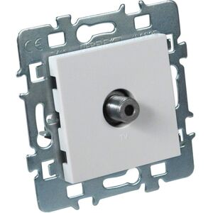 DEBFLEX TV-Steckdose - Typ F, Weiße Abdeckung, Metallhalterung - 48x48x40mm DEBFLEX TV-Steckdose - Typ F, Weiße Abdeckung, Metallhalterung - 48x48x40mm