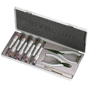 Facom Micro-Tech 11-Piece Tool Kit - Screwdrivers, Pliers, Case Facom Micro-Tech 11-Piece Tool Kit - Screwdrivers, Pliers, Case