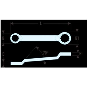 Facom Model 55a.1/2x9/16 Double Ring Spanner Facom Model 55a.1/2x9/16 Double Ring Spanner