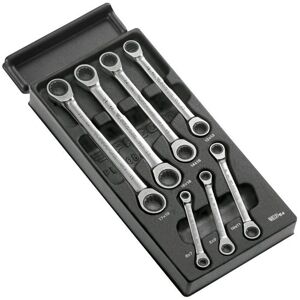 Facom 64J7 Ratchet Ring Spanner Set - Modular 6-19mm Facom 64J7 Ratchet Ring Spanner Set - Modular 6-19mm