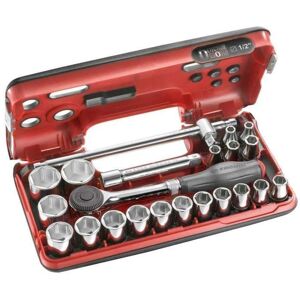 Ensemble de clé à cliquet Facom S.360DBOX4PB - 22 pièces, douilles 1/2" - Publicité Ensemble de clé à cliquet Facom S.360DBOX4PB - 22 pièces, douilles 1/2" - Publicité