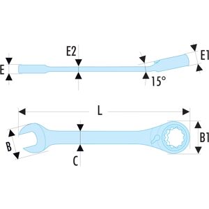 Facom 5/8" Socket Wrench - Ratchet, Compact, Satin Chrome Facom 5/8" Socket Wrench - Ratchet, Compact, Satin Chrome