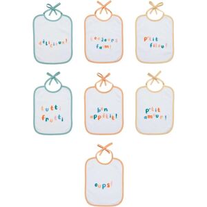 Babycalin Baby Bibs Set - 7 White 20x25cm Babycalin Baby Bibs Set - 7 White 20x25cm