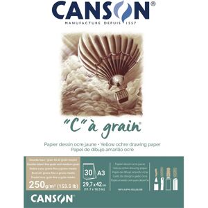 Canson Ocre Chinée Zeichenpapierblock - A3, Feines Korn Canson Ocre Chinée Zeichenpapierblock - A3, Feines Korn