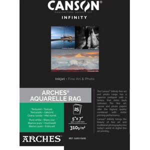 Canson Infinity Arches Aquarelle - Carta d'arte - 25 fogli - 12.7x17.8cm - 310g Canson Infinity Arches Aquarelle - Carta d'arte - 25 fogli - 12.7x17.8cm - 310g