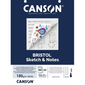 Canson - BRISTOL Sketch & Notes - A5 - 50 sheets pro Pack - Skizzenpapier Canson - BRISTOL Sketch & Notes - A5 - 50 sheets pro Pack - Skizzenpapier