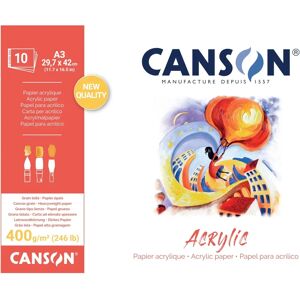CANSON Acrylic Drawing Paper Block - 297x420 mm, 400 g/m², 10 sheets CANSON Acrylic Drawing Paper Block - 297x420 mm, 400 g/m², 10 sheets