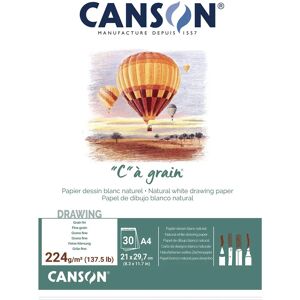 Canson A4 Leinwandstruktur Zeichenpapier - Langlebig, 224 g/m² Canson A4 Leinwandstruktur Zeichenpapier - Langlebig, 224 g/m²