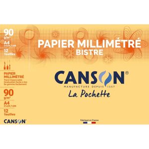 Canson Millimeterpapier - 8er Pack - DIN A4 - 90 g/m² - Dunkelbraun Canson Millimeterpapier - 8er Pack - DIN A4 - 90 g/m² - Dunkelbraun