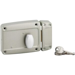 Serrure de porte de garage Thirard - Gris - 120x90mm - 3 clés - Publicité Serrure de porte de garage Thirard - Gris - 120x90mm - 3 clés - Publicité