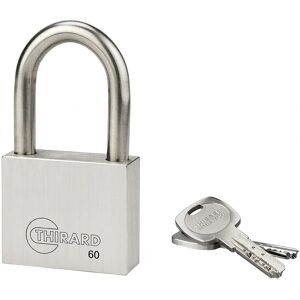 Candado de Acero Inoxidable Thirard - Transit 2 60mm, arco de acero, 2 llaves reversibles Candado de Acero Inoxidable Thirard - Transit 2 60mm, arco de acero, 2 llaves reversibles