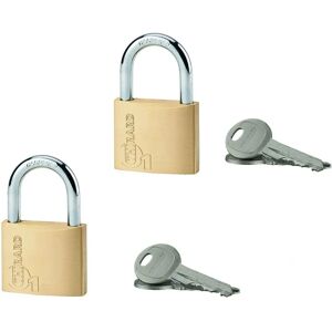 GENERIC - Cylinder Lock 30 mm - Brass - 2-Lock Set - Padlock GENERIC - Cylinder Lock 30 mm - Brass - 2-Lock Set - Padlock