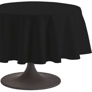 Nappe ronde en coton Coucke - 180cm - Caviar - Publicité Nappe ronde en coton Coucke - 180cm - Caviar - Publicité