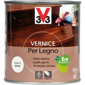 V33 Vernice Legno Bianca - Finitura Opaca - 0,5L - Mobili Interni V33 Vernice Legno Bianca - Finitura Opaca - 0,5L - Mobili Interni