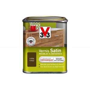 V33 Vernis Chêne Foncé Satiné - 0,25 L - Publicité V33 Vernis Chêne Foncé Satiné - 0,25 L - Publicité