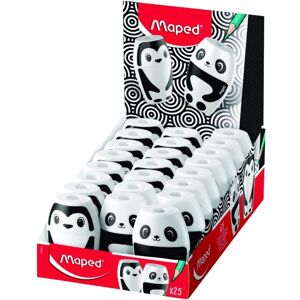 Temperamatite in plastica Maped - Motivi animali - Bianco e nero Temperamatite in plastica Maped - Motivi animali - Bianco e nero