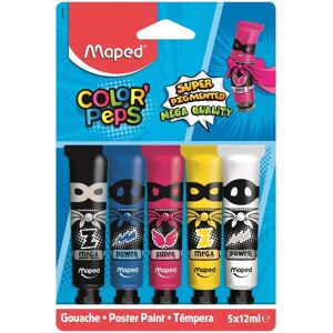 Maped Modèle - Color'Peps 12ml, 5 tubes - Peinture - Publicité Maped Modèle - Color'Peps 12ml, 5 tubes - Peinture - Publicité