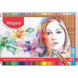 Lápices acuarelables Maped - 48 piezas Artículos de arte multicolor Lápices acuarelables Maped - 48 piezas Artículos de arte multicolor
