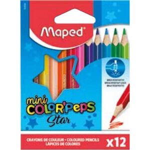 Maped 832500 Crayons Triangulaires - Colorés, Portables, Lot de 12 Maped 832500 Crayons Triangulaires - Colorés, Portables, Lot de 12