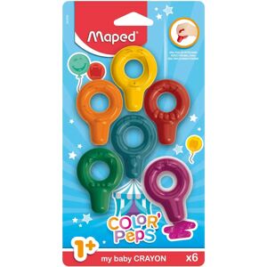 Crayons de cire Baby Color'peps - Lot de 6 Crayons de cire Baby Color'peps - Lot de 6