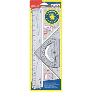 Maped M897118 Linkshänder Geometriesatz - Lineal, Geodreieck, Winkelmesser Maped M897118 Linkshänder Geometriesatz - Lineal, Geodreieck, Winkelmesser