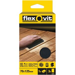 Flexovit 63642556830 Hook & Loop Sanding Block Kit - 70x125mm Flexovit 63642556830 Hook & Loop Sanding Block Kit - 70x125mm