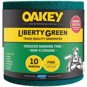 Oakey - Liberty Green - 115mm x 10m - Fine 120G - Sanding Roll Oakey - Liberty Green - 115mm x 10m - Fine 120G - Sanding Roll