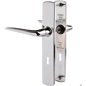 Ensemble de serrure Vachette - 195mm - Chrome - Poignée carrée - Pour portes de 40mm Ensemble de serrure Vachette - 195mm - Chrome - Poignée carrée - Pour portes de 40mm