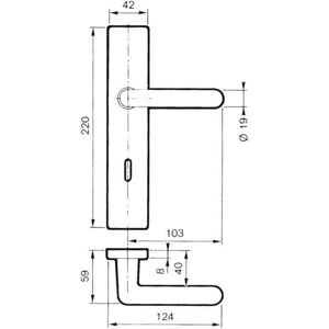 VACHETTE 8800 Plaque en polyamide pour poignée - Style classique VACHETTE 8800 Plaque en polyamide pour poignée - Style classique