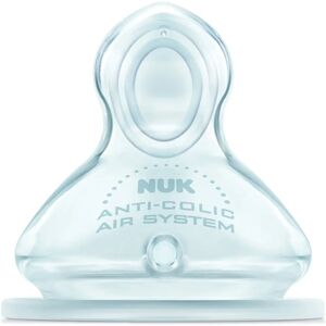 Tétine Nuk Silicone 0-6M - Forme physiologique - Compatible NUK First Choice Tétine Nuk Silicone 0-6M - Forme physiologique - Compatible NUK First Choice