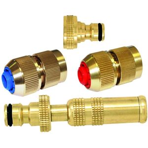 Boutté - Kit de riego de latón para jardín - Accesorios para manguera Ø19 Boutté - Kit de riego de latón para jardín - Accesorios para manguera Ø19