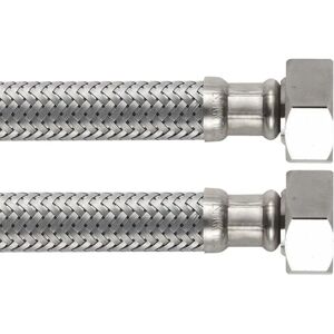 Boutte Dubbele Vrouwelijke Flexibele Slang - 15x21 - Chroom Boutte Dubbele Vrouwelijke Flexibele Slang - 15x21 - Chroom