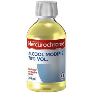 Désinfectant alcool Mercurochrome 70% - Flacon 200ml - Publicité Désinfectant alcool Mercurochrome 70% - Flacon 200ml - Publicité
