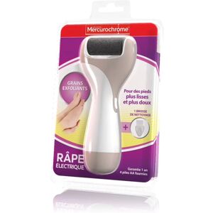 Râpe Électrique Mercurochrome - Élimine Callosités et Peau Morta - Publicité Râpe Électrique Mercurochrome - Élimine Callosités et Peau Morta - Publicité