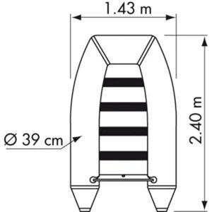 Plastimo P240SH Inflatable Boat - Wide Slats - Reinforced Cones - Gray Plastimo P240SH Inflatable Boat - Wide Slats - Reinforced Cones - Gray