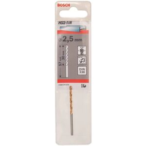 Bosch 2608596676 Metal Drill Bit - 2.5mm, 57mm, HSS-Tin Bosch 2608596676 Metal Drill Bit - 2.5mm, 57mm, HSS-Tin