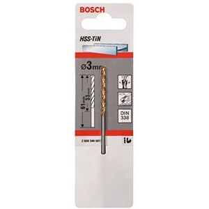 Bosch 2608596681 Metal HSS-Tin Drill Bit - 3mm x 33mm x 61mm Bosch 2608596681 Metal HSS-Tin Drill Bit - 3mm x 33mm x 61mm