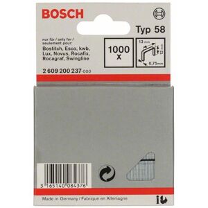 Bosch 2609200237 agrafes - 1000 pièces - Pack de 1000 agrafes - 13x0.75x12 mm - Universelles Bosch 2609200237 agrafes - 1000 pièces - Pack de 1000 agrafes - 13x0.75x12 mm - Universelles