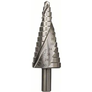 Bosch HSS Step Drill Bit - 6-30mm, 93.5mm Length Bosch HSS Step Drill Bit - 6-30mm, 93.5mm Length