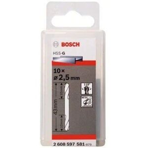 Fresa Bosch - 2,5 mm a doppia punta HSS per metalli e plastica Fresa Bosch - 2,5 mm a doppia punta HSS per metalli e plastica