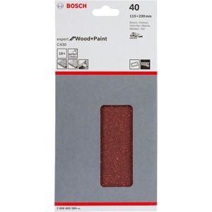 Bosch 2608605584 - Sandpaper Sheets - 115x230mm, 40/60 Grit Bosch 2608605584 - Sandpaper Sheets - 115x230mm, 40/60 Grit